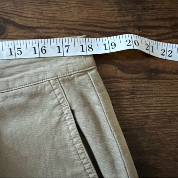 Eileen Fisher Cotton Hemp Tapered Pants in Tarragon Green Size 16 Ankle Pocketa - Picture 3 of 15